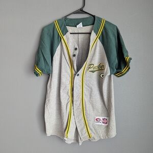 Vintage true fan Green Bay Packers button front Jersey style t-shirt size medium
